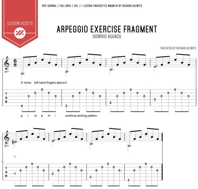 fingerstyle guitar warm up exercises