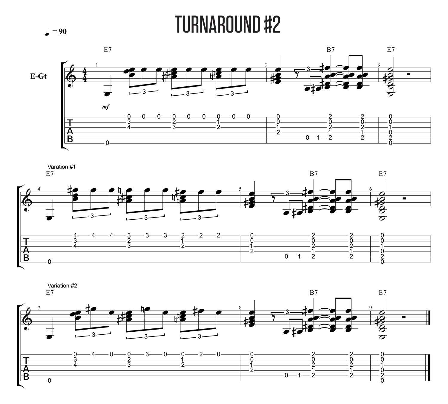 blues turnaround licks